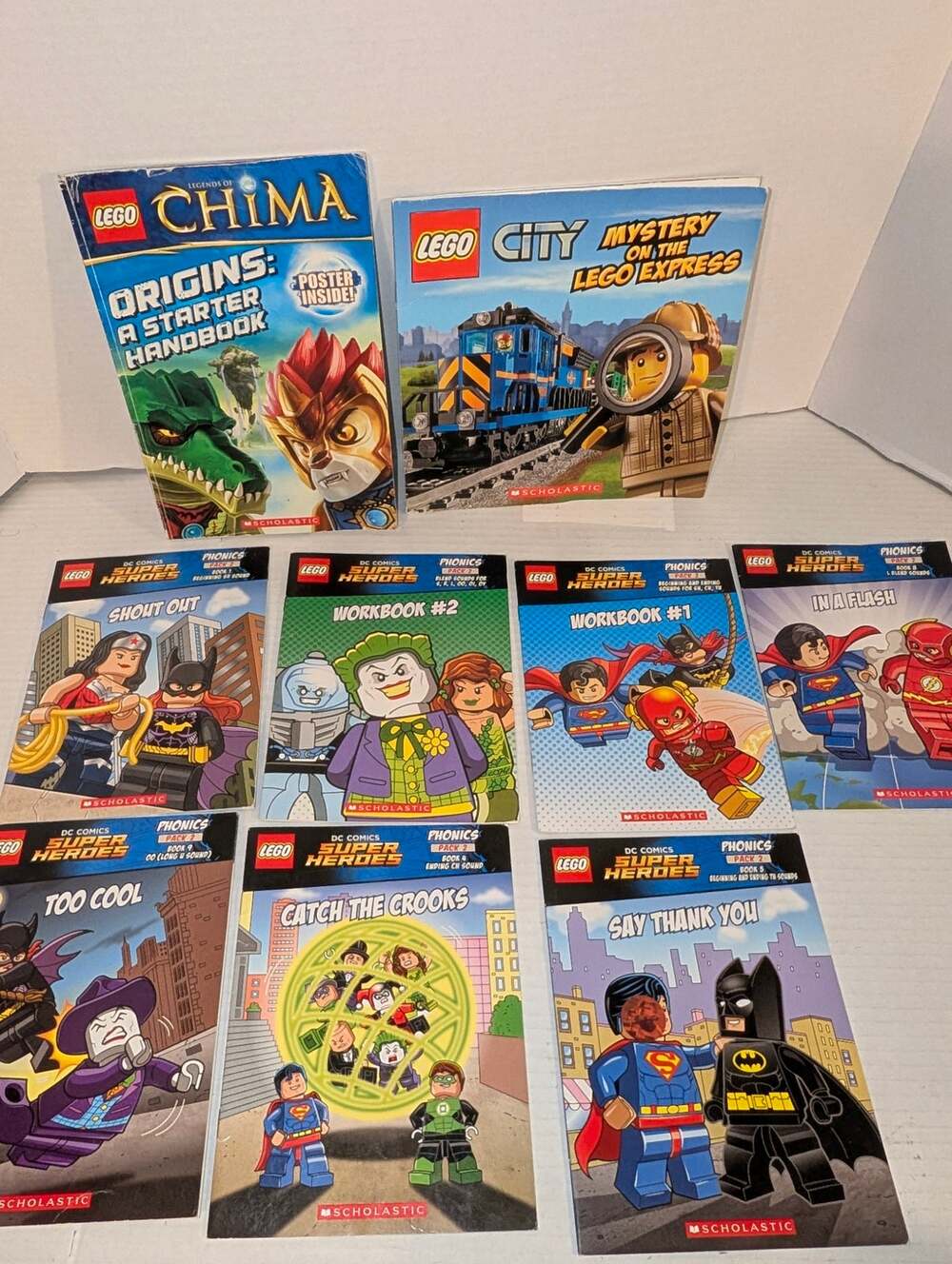 Lot Lego DC Comics Super Heroes Phonics Books PB